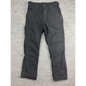 Carhartt B151 Pants Mens 30x30 Black Work Dungaree Loose Original Fit Carpenter